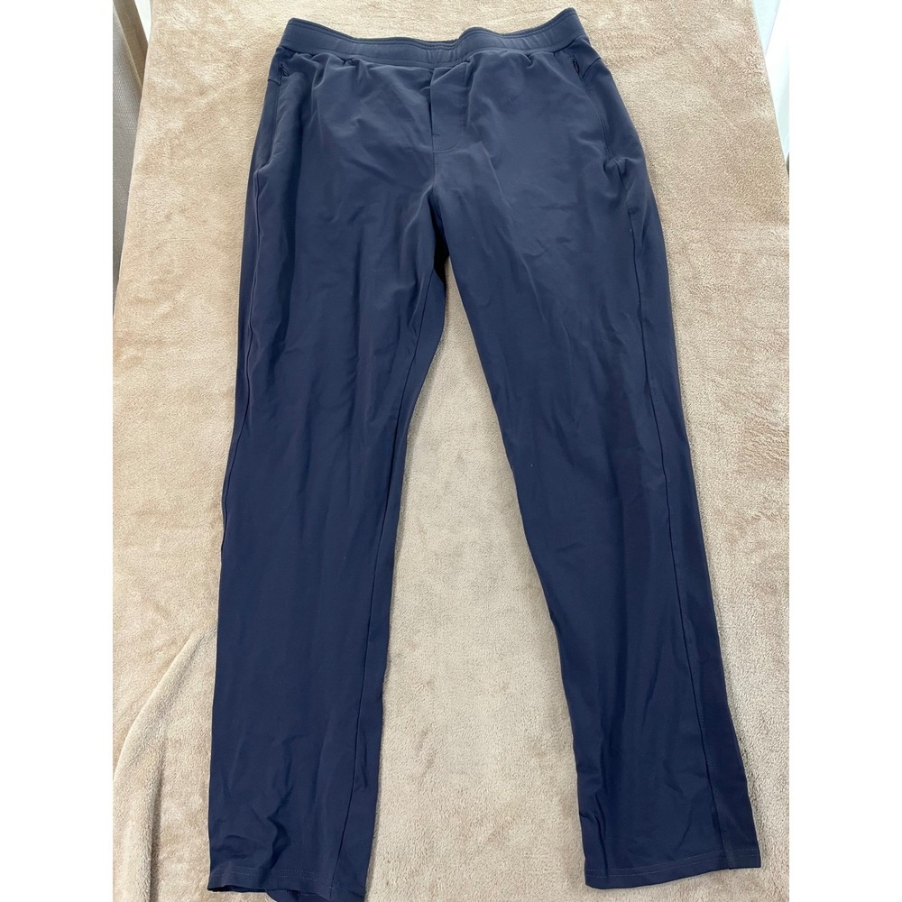 Public Rec Pants Men's Size 38(36)x34 Navy Blue Nylon Stretch Casual Preppy EUC